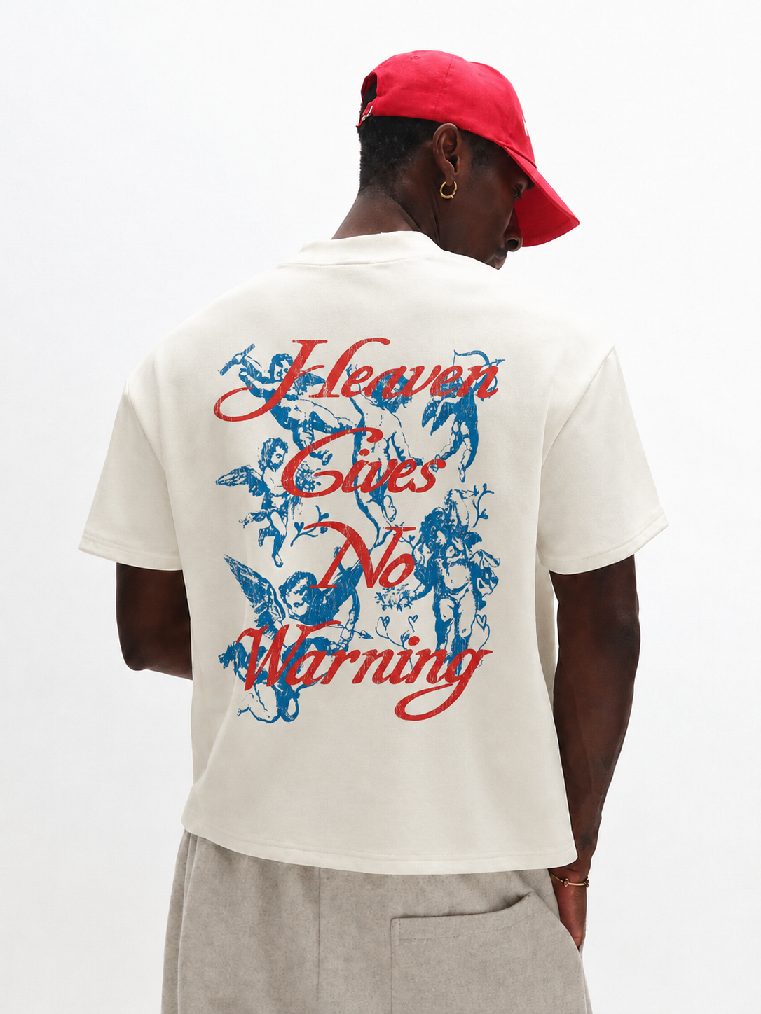 No Warning Oversized Boxy Fit Graphic T-Shirt